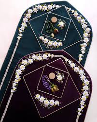 جانماز مخمل عروس نفیس با حاشیه تزیینی